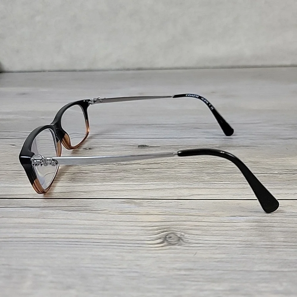 COACH HC6110 5475 Eyeglasses Frames Women Black Amber Glitter Gradient 50-16-140
